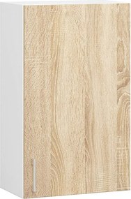 Szafka kuchenna AKORD W50 system LIMA Biała 50 cm 1 drzwi kolor Dąb Sonoma mat 2 półki 50x30,5x72 cm