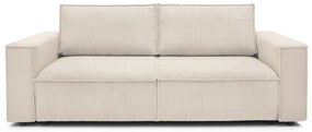 Beżowa sztruksowa rozkładana sofa 245 cm Nihad – Bobochic Paris