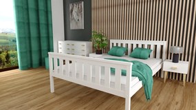 Łóżko KALEA 90 x 200 cm, białe Stelaż: Ze stelażem listwowym rolowanym, Materac: Materac Somnia 18 cm