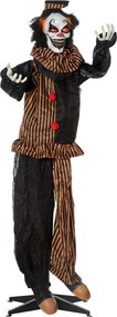 Outsunny Dekoracja Halloween Horror Clown ze specjalnymi efektami i dźwiękiem 100 cm x 18 cm x 153 cm
