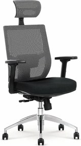 Szaro Obrotowy Czarny Ergonomiczny Fotel Biurowy Z Systemem Multiblock S4-P60