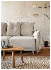 Beżowy sztruksowy rozkładany narożnik (strona zmienna) Lazy Lukka – Miuform