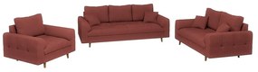 Ceglasta sztruksowa sofa 150 cm Ariella – Ropez