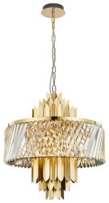 Żyrandol na łańcuchu MARGOT 9xE14/40W/230V śr. 55 cm złoty