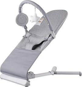 Leżaczek Dziecięcy, SucceBuy Leżaczek Dziecięcy, Składane Siedzisko dla Niemowląt od 0 do 9 Miesiąca, Leżaczek dla Noworodka z 2 Kątami Pochylenia