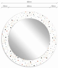 Lustro okrągłe MORENA DOTS 80cm białe BALTICA DESIGN