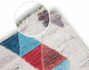 Dywan bawełniany Pescara trójkąty multikolorowe 80 cm x 150 cm