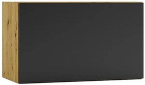 Szafka pod okap 60 cm dąb artisan + czarny - Orfa 22X