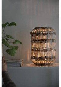Lampa stołowa w naturalnym kolorze z jutowo-tekstylnym kloszem (wysokość 35 cm) Ano – Markslöjd