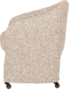 Beżowe tapicerowane krzesło biurowe Cordo – WOOOD