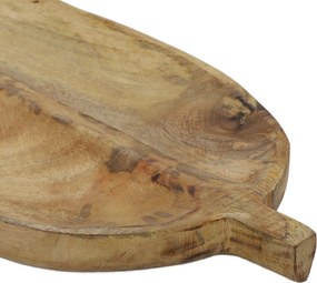 Deska do serwowania w kształcie liścia, drewno mango, 40 x 18 cm
