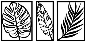 Metalowa dekoracja ścienna 80x38 cm Leaf – Wallity