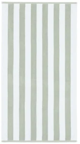 Biały/szary bawełniany ręcznik kąpielowy 90x140 cm Stripe Jacquard – Bianca