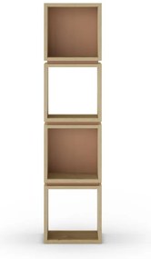 Ceglasty regał w dekorze dębu 32x133 cm Lofty – Marckeric