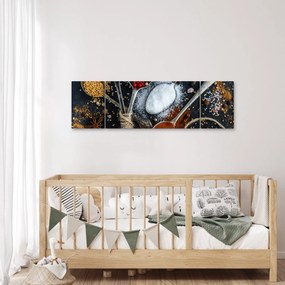 Obraz łyżek z przyprawami (170x50 cm)