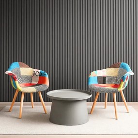 Drewniany panel akustyczny, 2400 x 600 mm, 5 szt, dąb grafitowy