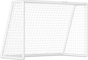 SPORTNOW Bramka piłkarska, wytrzymała siatka, rama z tworzywa sztucznego, kołki, 180L x 92B x 124H cm, Biały