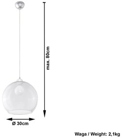 Loftowa lampa wisząca kula E830-Bals Dimate 3X