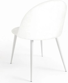 Pack 4 Krzesa White Vint Welur