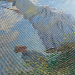 Obraz - Claude Monet, Woman with a Parasol - Madame Monet and Her Son, reprodukcje (125x70 cm)