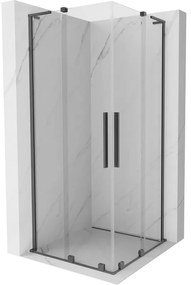 Mexen Velar L Duo kabina prysznicowa rozsuwana 90 x 90 cm, transparent, gun metal - 871-090-090-02-03-95