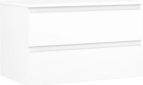 Mexen Orio szafka łazienkowa podumywalkowa 80 cm z blatem, 2 szuflady, biała mat - 91A10-08047-2-BFFC01