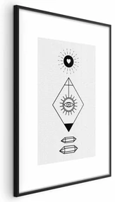 Plakat Symbole 21x30 cm z ramą czarną z marginesem ARTGEIST B