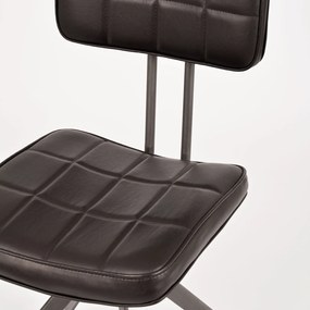 Designerskie krzesło pikowane z ekoskóry Ashton D03