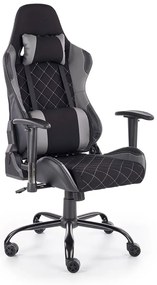 Czarny tapicerowany fotel gabinetowy R0-L59
