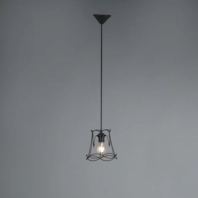 Retro lampa wisząca czarna 20 cm - Granny Frame Retro Oswietlenie wewnetrzne