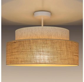 Żyrandol natynkowy BOHO 1xE27/60W/230V śr. 40 cm kremowy/beżowy
