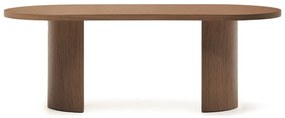 Okrągły stół z blatem w dekorze orzecha 100x200 cm Nealy – Kave Home