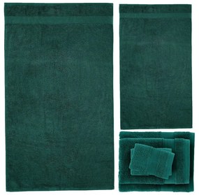 Ciemnozielone bawełniane ręczniki frotte zestaw 6 szt. Anti-Bacterial – Catherine Lansfield