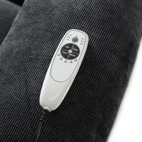 Fotel Masujący JASPER Elektryczny Rozkładany z Podnóżkiem Ciemnoszary Nowoczesny