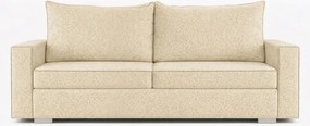 Sofa z Funkcją Spania DRAVOS Kremowa Boucle Nowoczesna