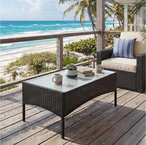 Stół ogrodowy z polirattanu Hamar,  antracytowy