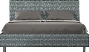 Łóżko bez stelaża tapicerowane 160x190 tkaniny Aragona 8 Niebieski Adele