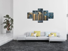 Obraz zaśnieżonego lasu (125x70 cm)