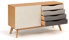 Komoda z szarymi szufladami Woodman Avon