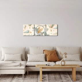 Obraz - Szczęśliwy jednorożec (z zegarem) (90x30 cm)