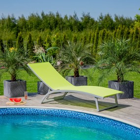 Łóżko plażowe Summer 5-pozycyjne limonka PATIO