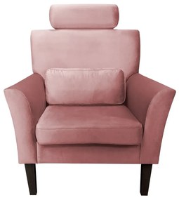Fotel PIRO MG VELVET różowy ATOS
