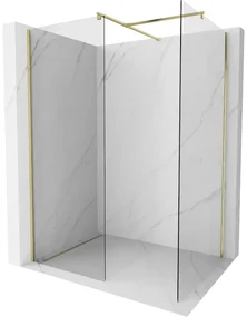 Mexen Kioto ścianka prysznicowa Walk-in 145 x 90 cm, transparent, złota szczotkowana - 800-145-202-55-00-090