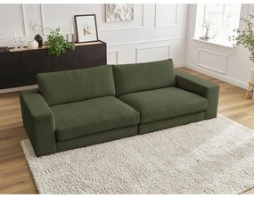 Zielona sztruksowa sofa 274 cm Leonard – Bobochic Paris