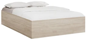 Łóżko BELLA 160 x 200 cm, dąb sonoma Stelaż: Ze stelażem listwowym rolowanym, Materac: Materac Somnia 18 cm