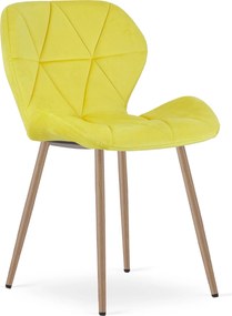 Krzesło do jadalni MANGO VELVET, żółte