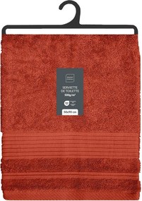 Ceglasty bawełniany ręcznik frotte 50x90 cm Tendresse – douceur d'intérieur