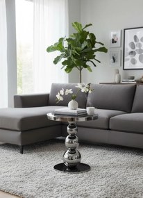 Okrągły stolik kawowy ze szklanym blatem N2-Z34