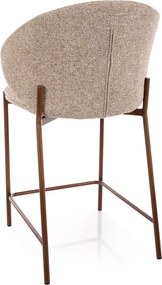 Stołek barowy KIOTO, orzech/beżowy