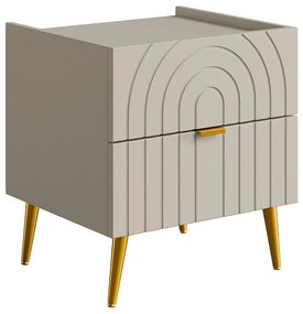 Zestaw 2 szafek nocnych z 2 szufladami - Beżowy - NORSIM marki Pascal Morabito